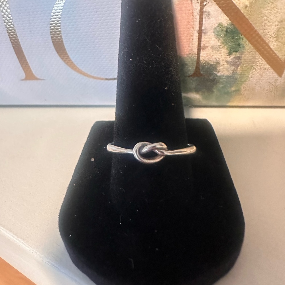 Elegant Sterling Silver Knot Ring